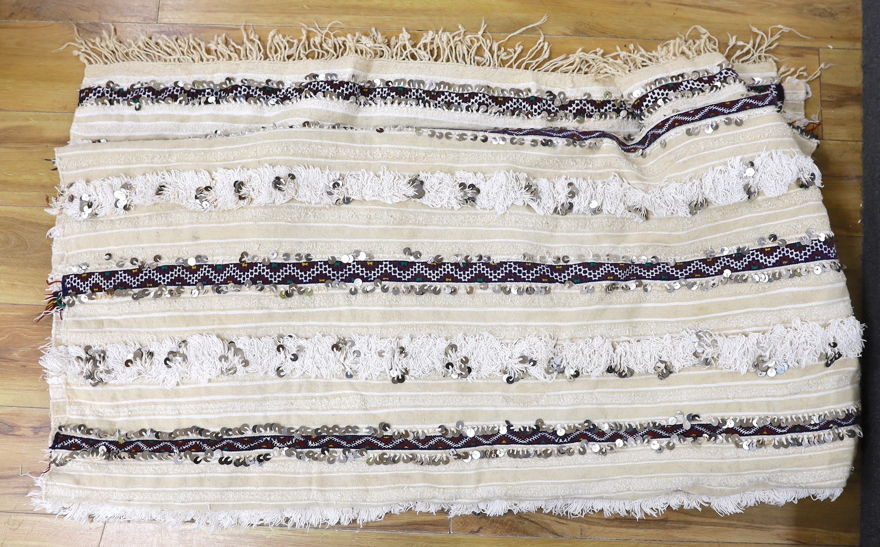 A vintage Moroccan wedding blanket